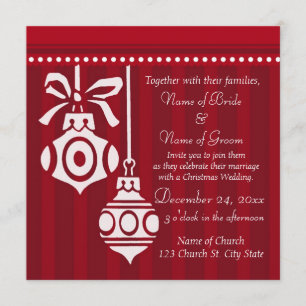 Christmas Wedding Invitation Cards