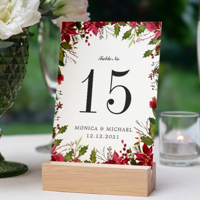 Christmas   WEDDING Personalized Table Number (Creator Uploaded)