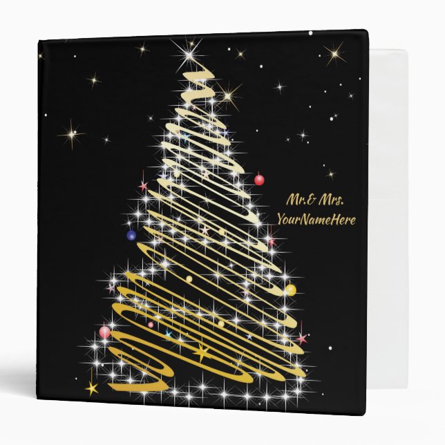 Christmas Wedding Photo Album 3 Ring Binder (Front/Inside)