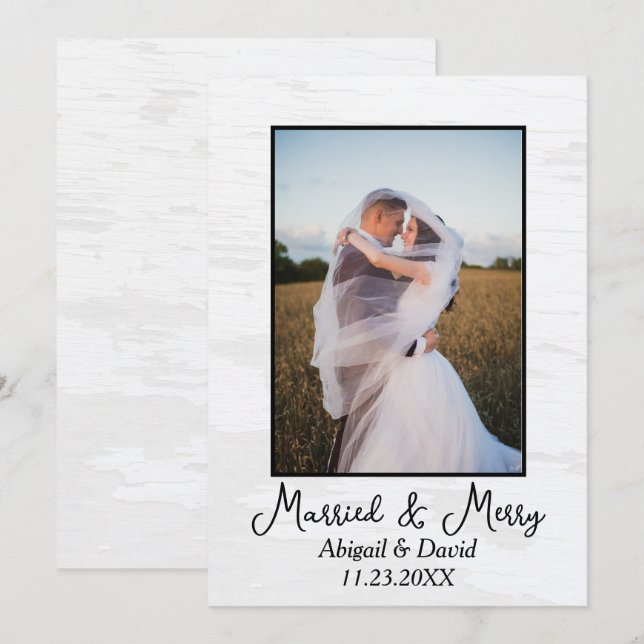 Christmas Wedding Photo Holiday Card (Front/Back)