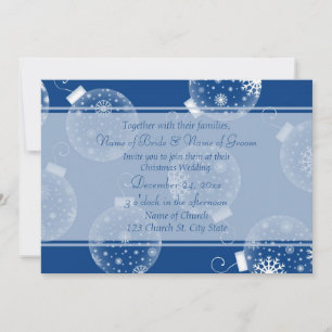 Christmas Wedding Photo Invitation Cards