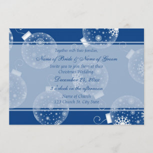 Christmas Wedding Photo Invitation Cards