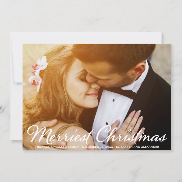 Christmas Wedding Photo Script Holidays Card