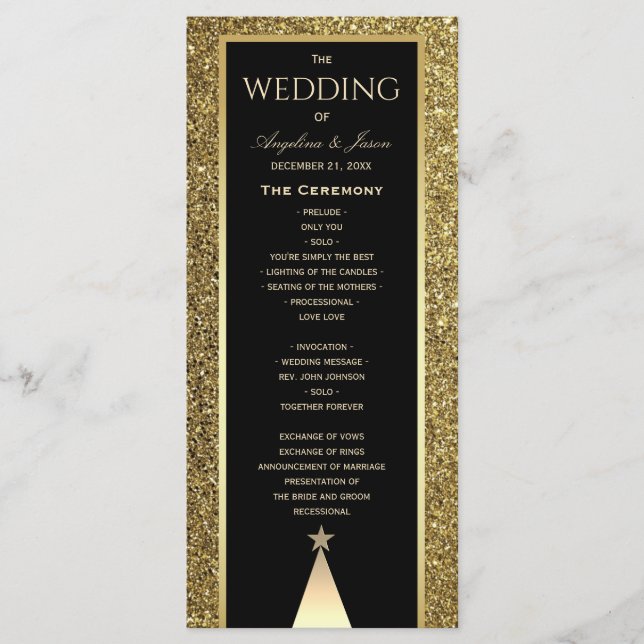 Christmas Wedding Program (Front)