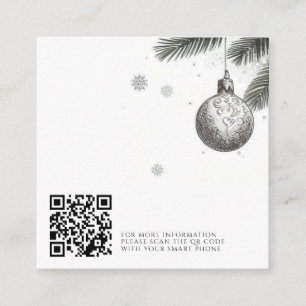 Christmas Wedding QR Code Enclosure Card
