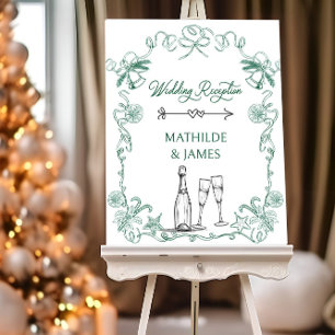 Christmas Wedding Reception Wavy Ribbon Frame Foam Board