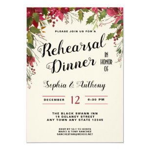 Christmas Rehearsal Dinner Invitations 4