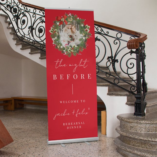 Christmas Wedding Rehearsal Dinner Welcome Retractable Banner (Creator Uploaded)