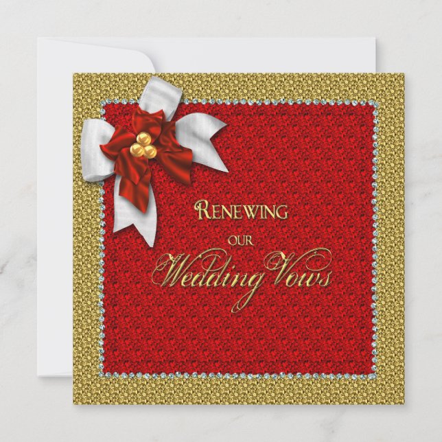 Christmas Wedding Renewing Vows Invitation (Front)