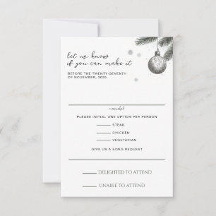Christmas Wedding RSVP Card