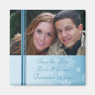 Christmas Wedding Save the Date Photo Magnet