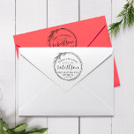 Christmas Wedding Stationery Stamps<br><div class="desc">Add a festive touch to your holiday and wedding mail with these wedding stationery stamps and wedding invitation rubber stamps, perfect for Christmas 2025 and beyond. This rubber stamp design features your family name in modern handwritten calligraphy, with your self addressed return address surrounded by a round border of sparkling...</div>