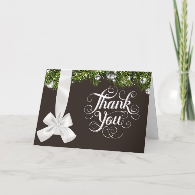 Christmas Wedding Thank You Card (Front)