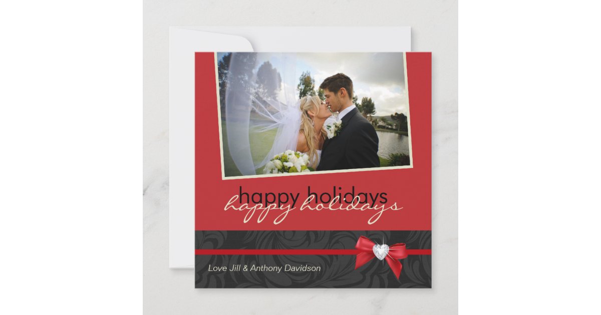 Christmas Wedding Thank You Photo Card Zazzle — free download