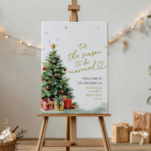 Christmas Wedding Welcome Sign