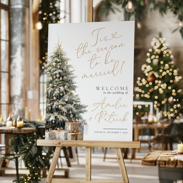 Christmas Wedding Welcome Sign, Christmas Wedding  Foam Board (Creator Uploaded)