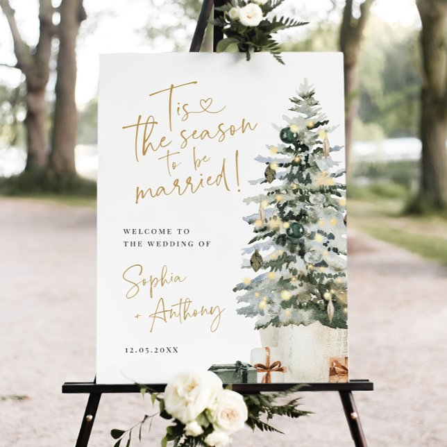 Christmas Wedding Welcome Sign, Wedding Welcome  Foam Board (Creator Uploaded)