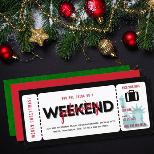 Christmas Weekend Getaway Gift Voucher Ticket