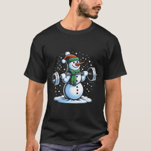Christmas Weightlifting Snowman Winter Snowflake G T-Shirt