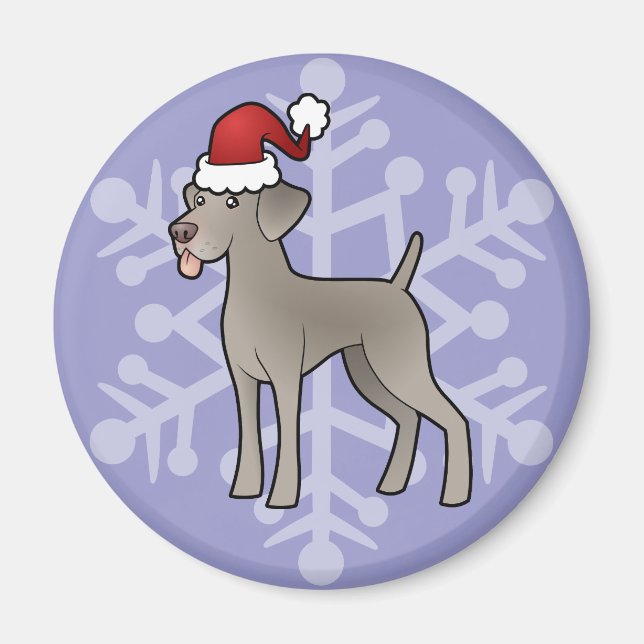 Christmas Weimaraner Magnet (Front)