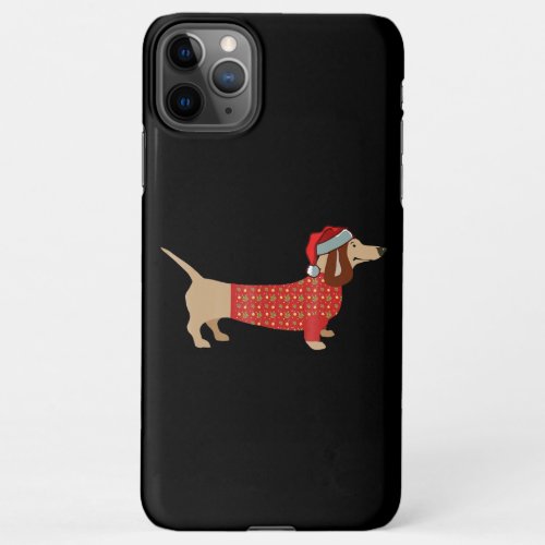 Christmas Weiner Dachshund Doxie In Dog iPhone 11Pro Max Case