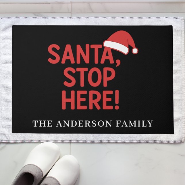 Christmas welcome quote Santa stop here Doormat (Creator Uploaded)
