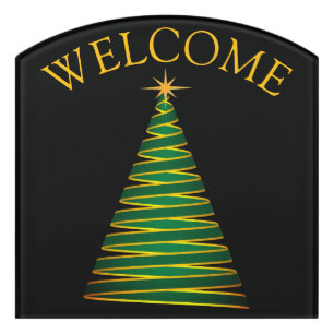 Christmas welcome sign
