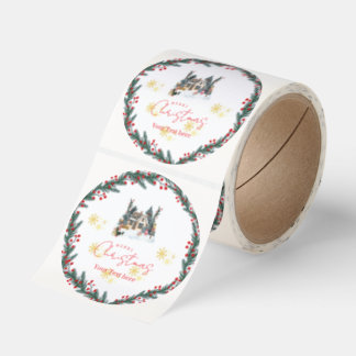 Christmas Welcome Sticker Roll