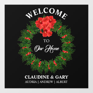 Christmas Welcome To Our Home Window Clings