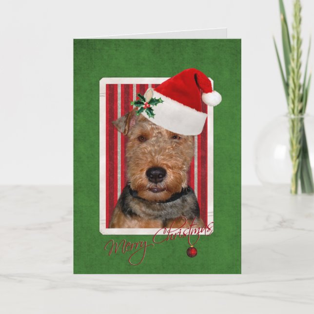 Christmas Welsh Terrier Holiday Card (Front)
