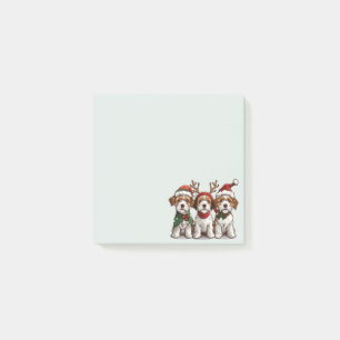 Christmas Welsh Wire Fox Terrier Dogs Post-it Notes