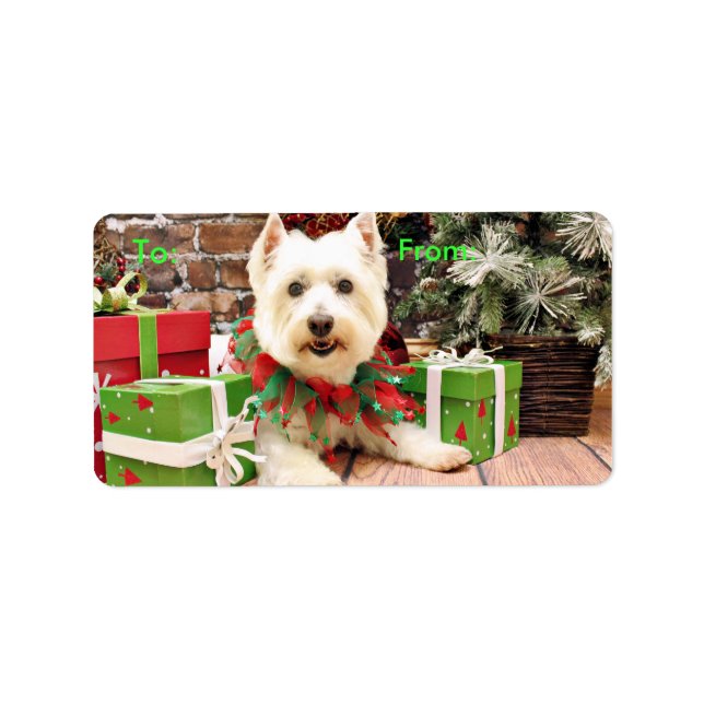 Christmas - West Highland Terrier - Abby Label (Front)