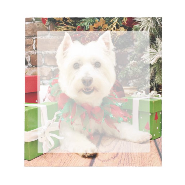 Christmas - West Highland Terrier - Abby Notepad (Front)