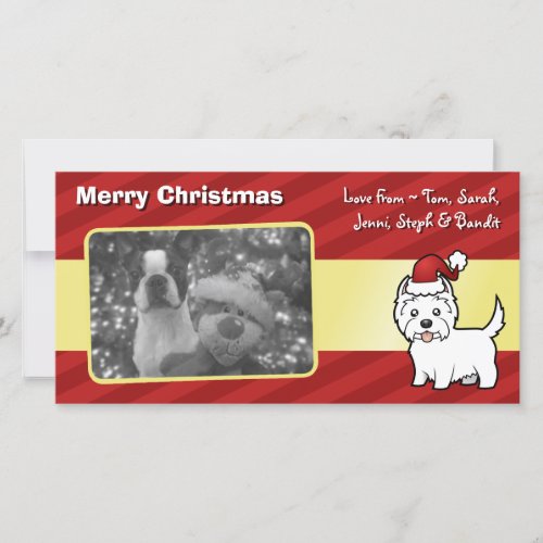 Christmas West Highland White Terrier Holiday Card