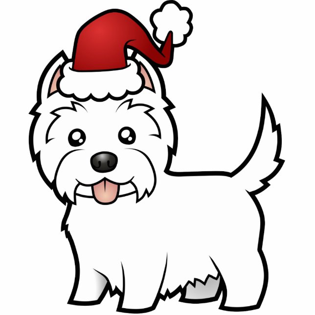 Christmas West Highland White Terrier Ornament (Front)
