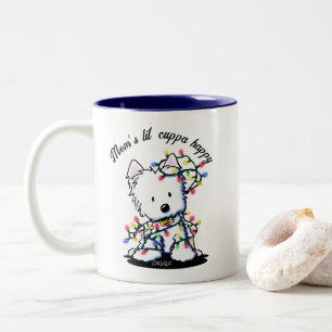 Christmas Westie KiniArt  Two-Tone Coffee Mug