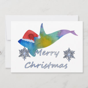 Christmas Whale Holiday Card