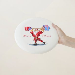 Christmas Wham-O Frisbee Bodybuilder Santa Gift