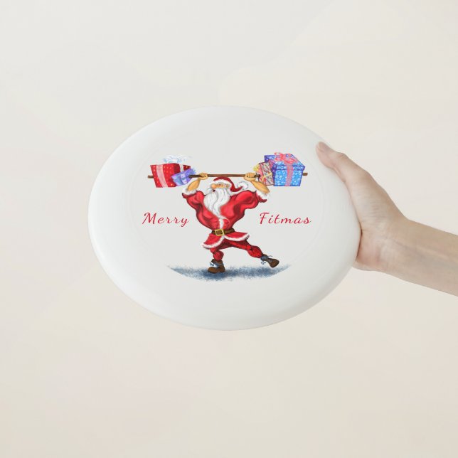 Christmas Wham-O Frisbee Bodybuilder Santa Gift (In Hand)