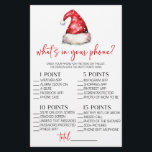 Christmas What's In Your Phone Baby Shower Game Stationery<br><div class="desc">This is a Santa Claus Hat Christmas What's In Your Phone Baby Shower Game. 

*What's In Your Phone? - Guests will get points for each item that they have on their phone. Whoever gets the most points,  wins!</div>