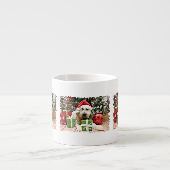 Christmas - Wheaten Terrier - Bailey Espresso Cup (Front)