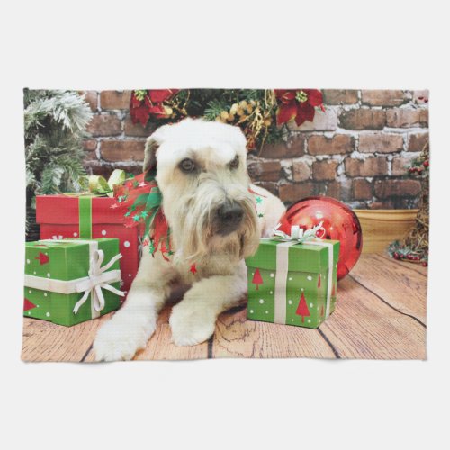 Christmas _ Wheaten Terrier _ Irish Kitchen Towel