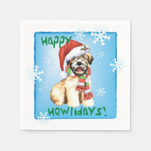Christmas Wheaten Terrier Napkins