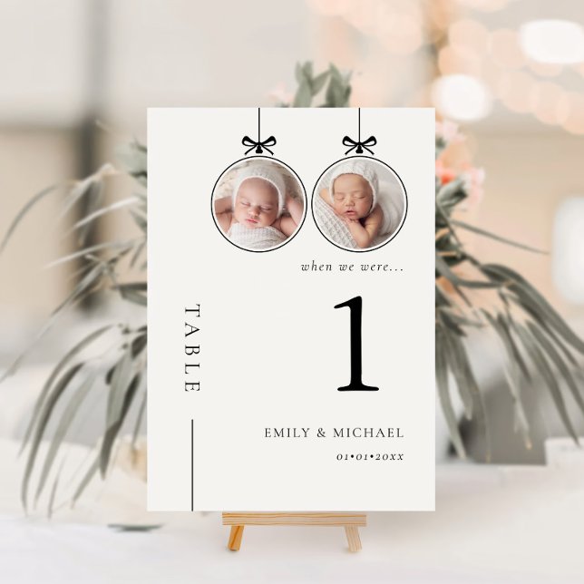 Christmas When We Were Age Wedding Table Number (Creator Uploaded)