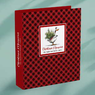 Christmas Whimsical Goose Memory Album Scrapbook 3 Ring Binder