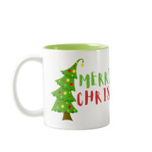 Christmas Whimsical Red & Green Mug for Hot Cocoa