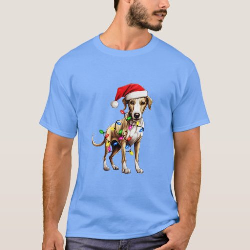 Christmas Whippet  T_Shirt