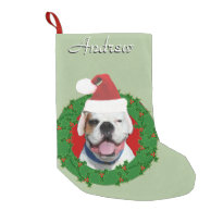 Christmas White Boxer dog personalized stocking