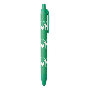 Christmas WHITE DEERS Pen