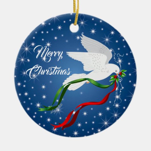Christmas White Dove Ornament